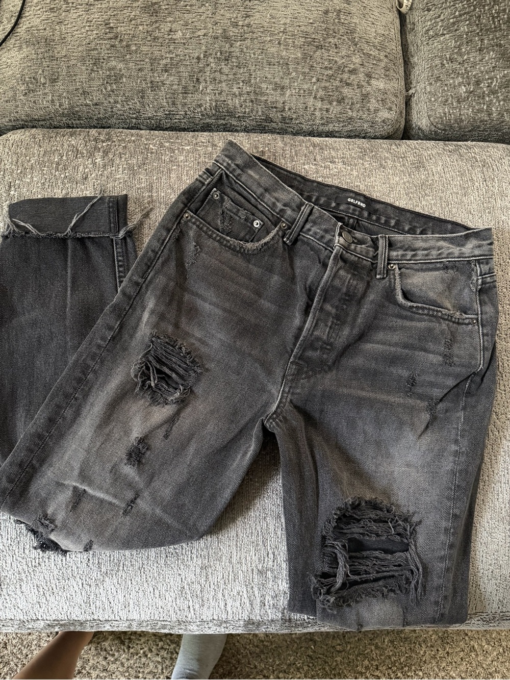 GRLFRND JEANS Black Size 28 Ripped